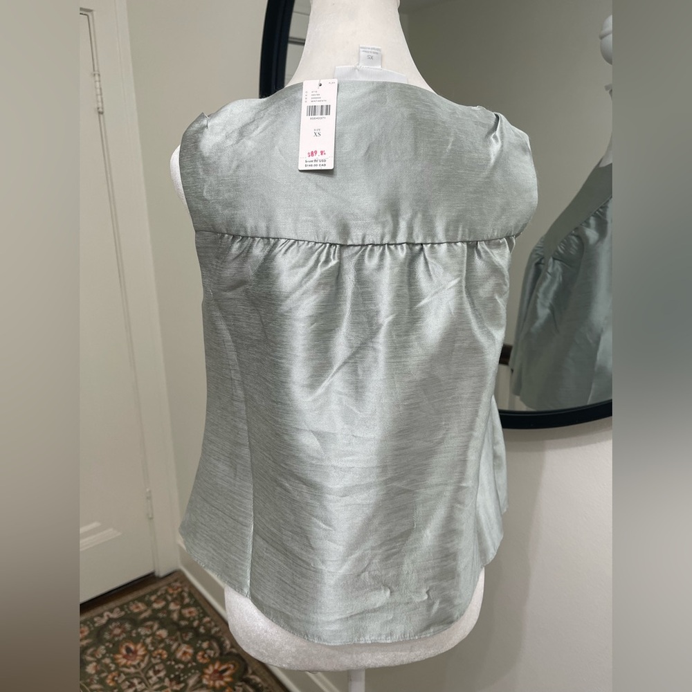 NWT ANTHROPOLOGIE MARE MARE Shirred Swing Tank Top Mint - Picture 8 of 9